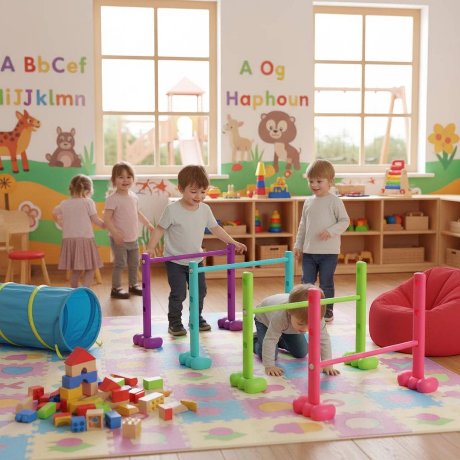 4 Pieces Crawl Tunnel Set Stur - Agility Hurdle Set 评论和价格