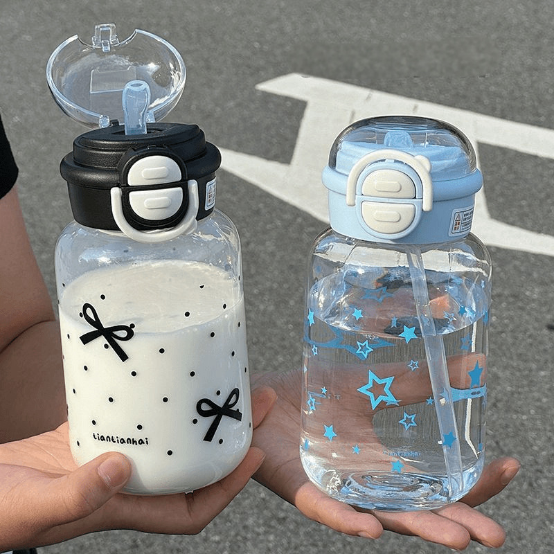 Cute Water Bottle with Straw P - Sports Equipment 8 Year Old 评论和价格